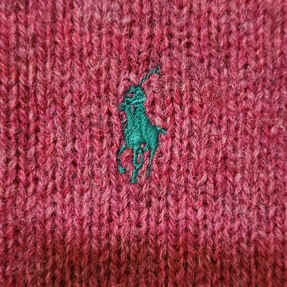 Ralph Lauren Made in Scotland Womens Wool Sweater Magenta Pullover Jumper Sz S/P - Picture 5 of 10